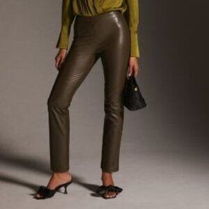 Anthroplogie Sanctuary Carnaby Faux Leather Pants / Size S / Olive